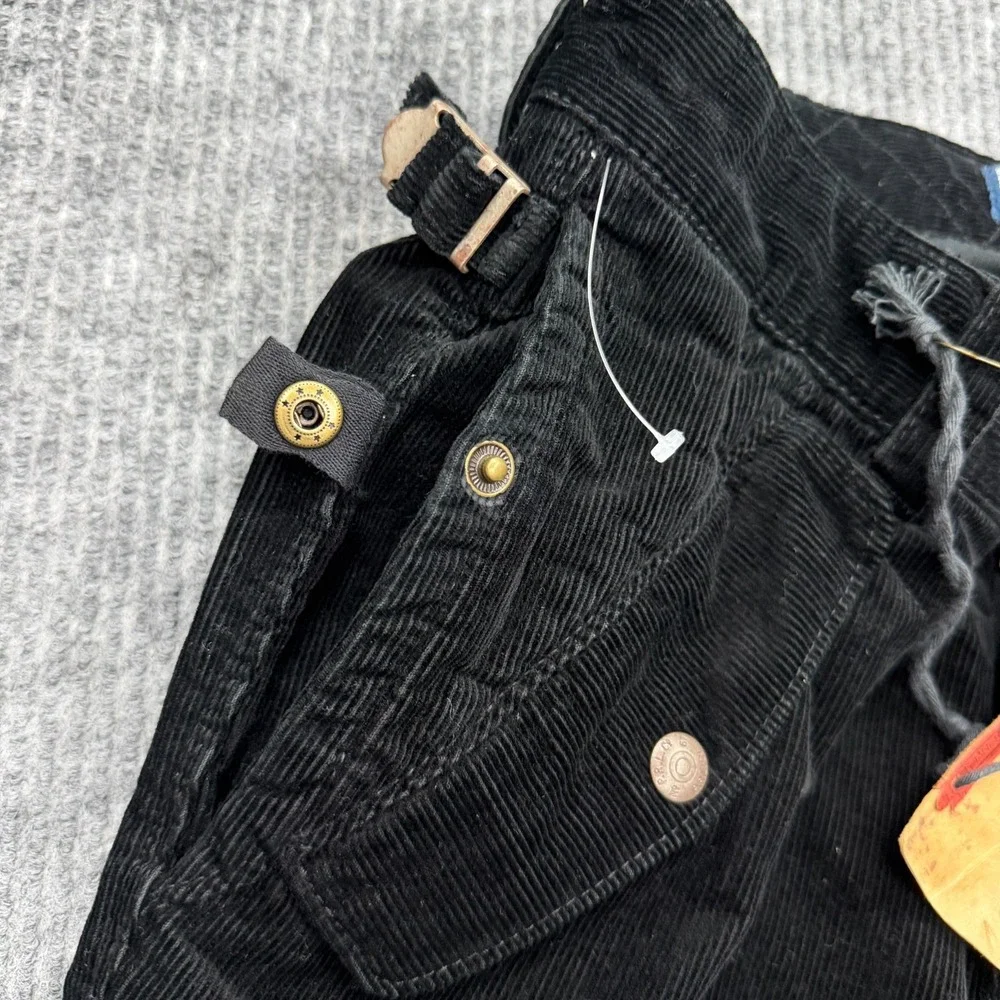 Vtg Polo Ralph Lauren Cargo Pants Mens 34x32 Black Paratrooper Corduroy Military